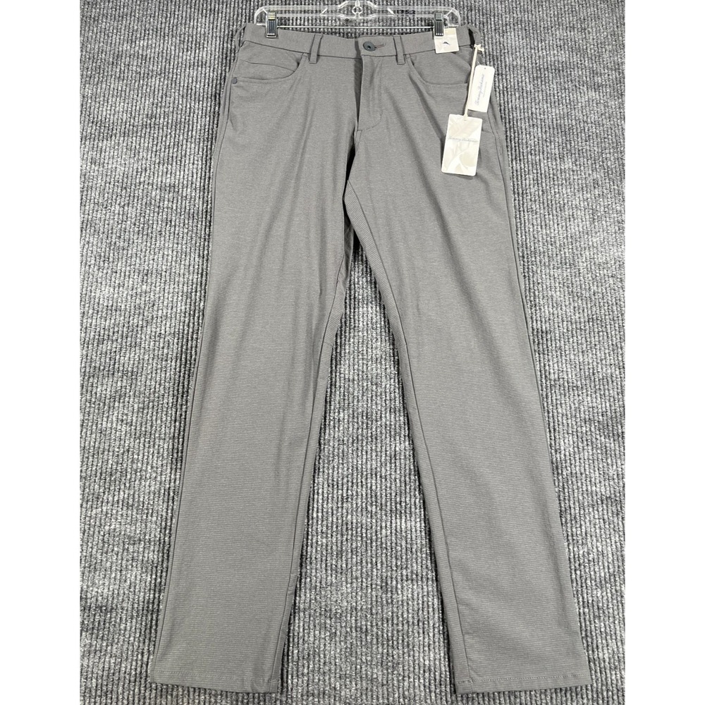 Tommy Bahama Performance Pants Mens 30x32 Gray 5 Pocket Golf Outdoor New